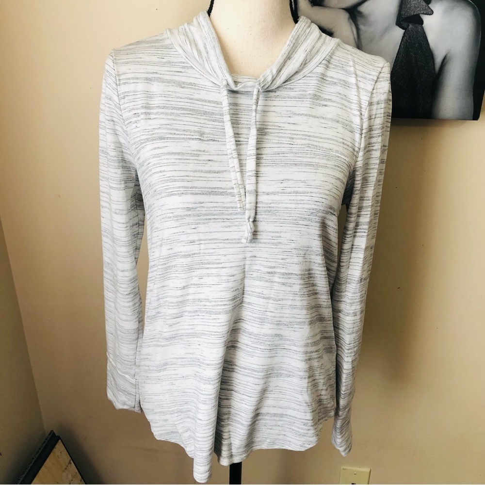 Ink Love and Peace Cowl Neck Top